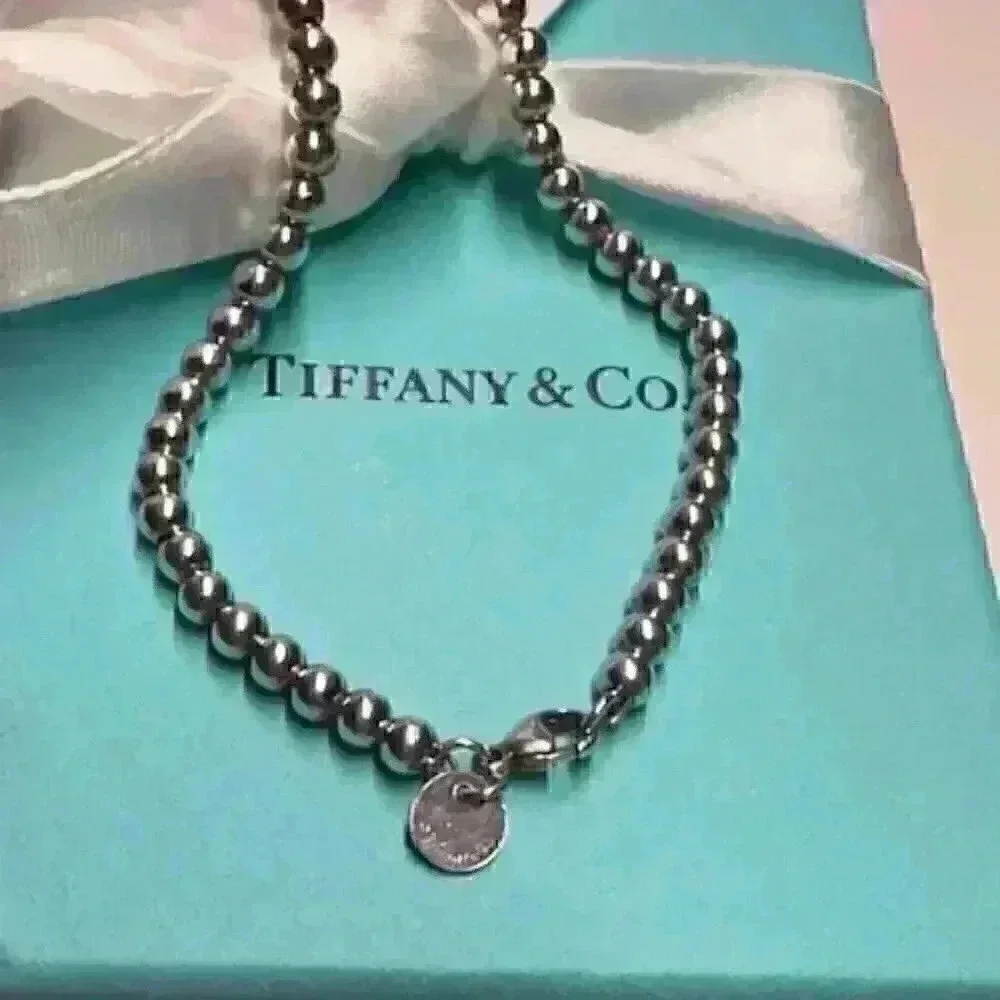 ⛓️‍💥 Tiffany Blue Heart Tag Bead Bracelet + COA - Picture 12 of 12